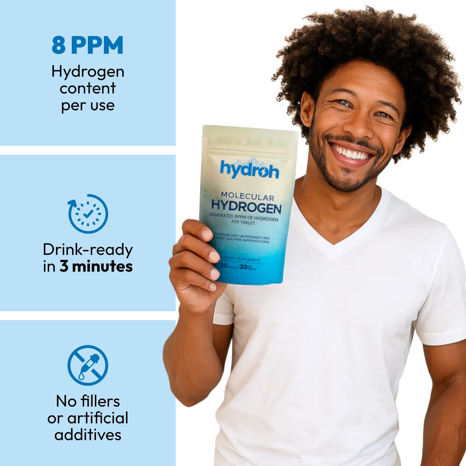 Hydrogen Water Tablets Molecular Hydrogen Tablets Drinking Water Antioxidant-Ric