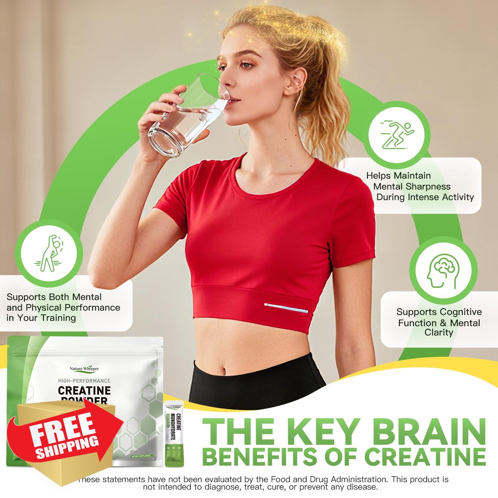 Nature Whisper 5.29oz Creatine Monohydrate Powder