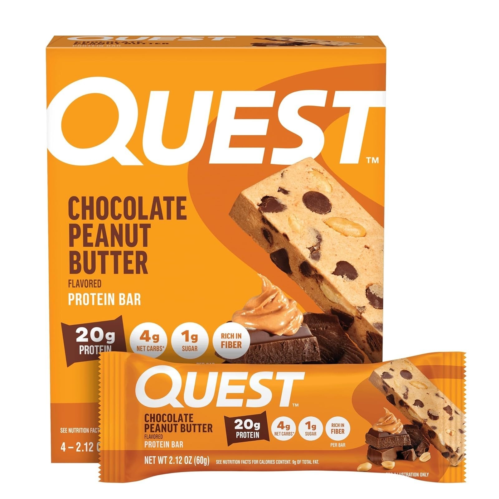 Quest Nutrition White Chocolate Raspberry Protein Bars 20g Protein 4 Count