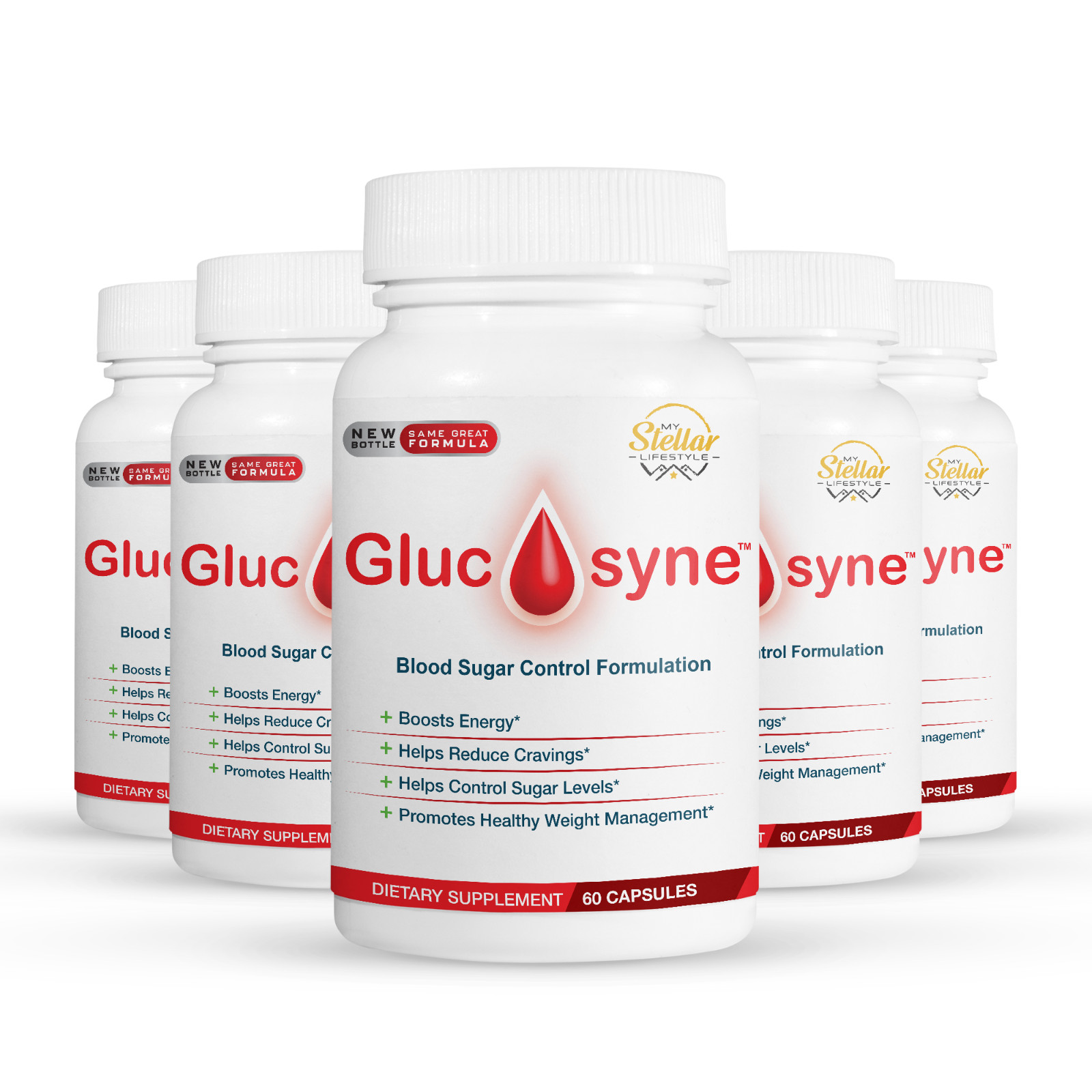 5 Pack Glucosyne, blood sugar control formula-60 Capsules x5