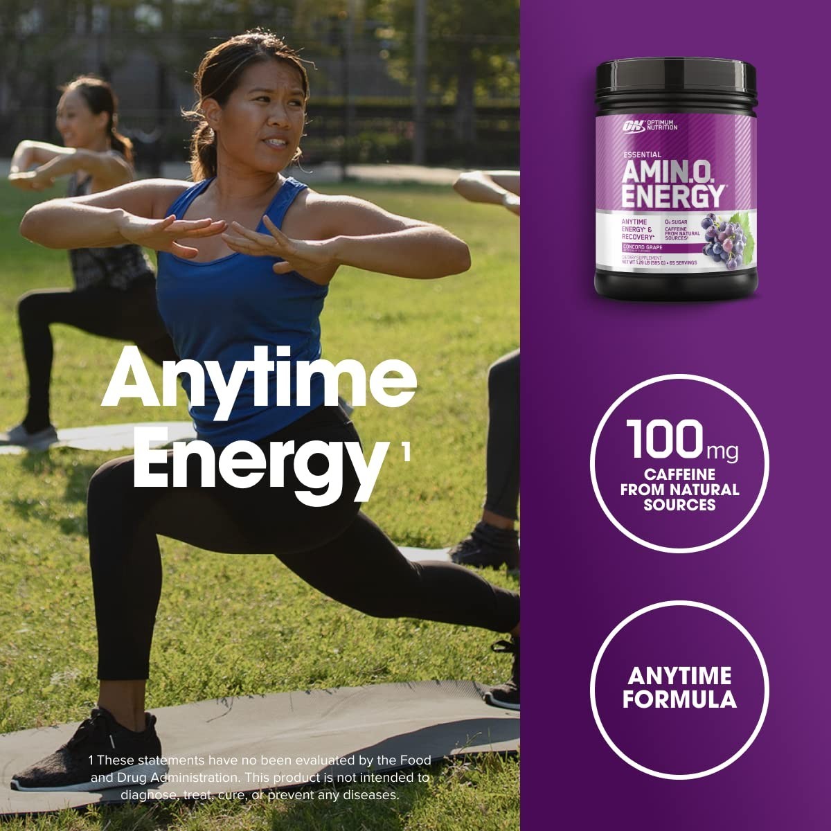 Amino Energy Powder – Pre Workout with BCAA, Green Tea & Coffee Extract, Keto, G