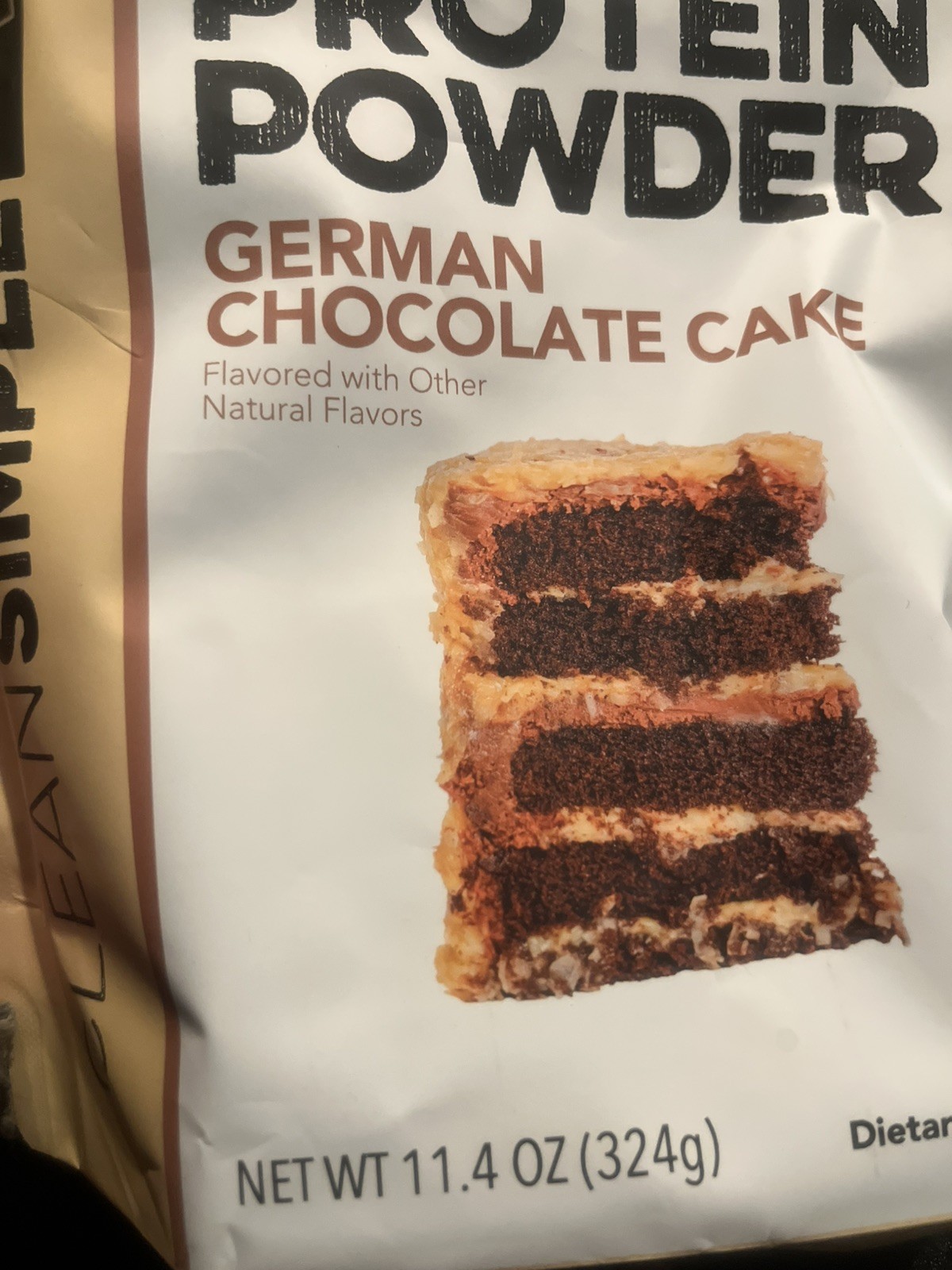 Clean Simple Eats German Chocolate Cake 11.4oz Protein Powder