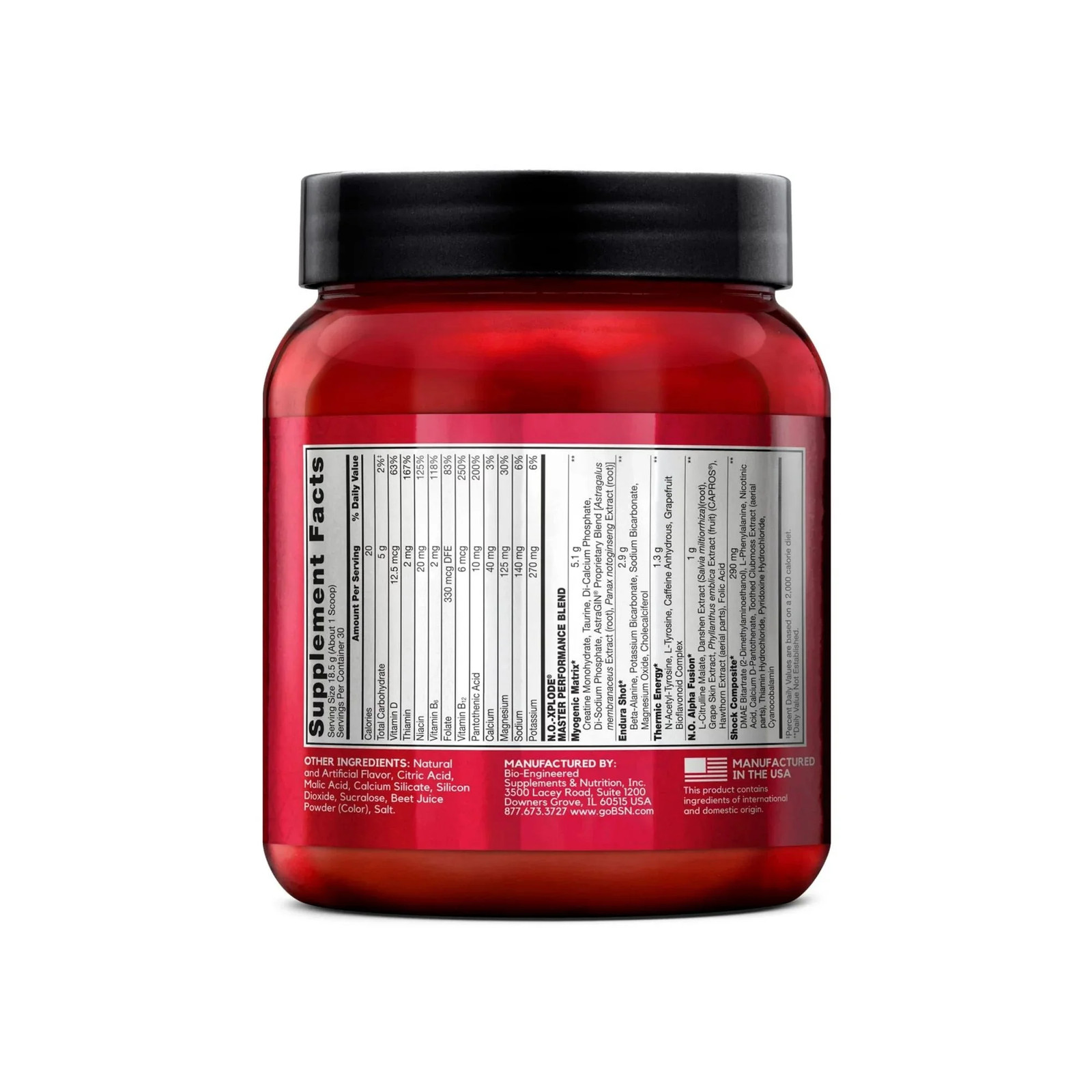 BSN N.O.-XPLODE Pre Workout Powder, Energy Supplement for Men and Women with Cre