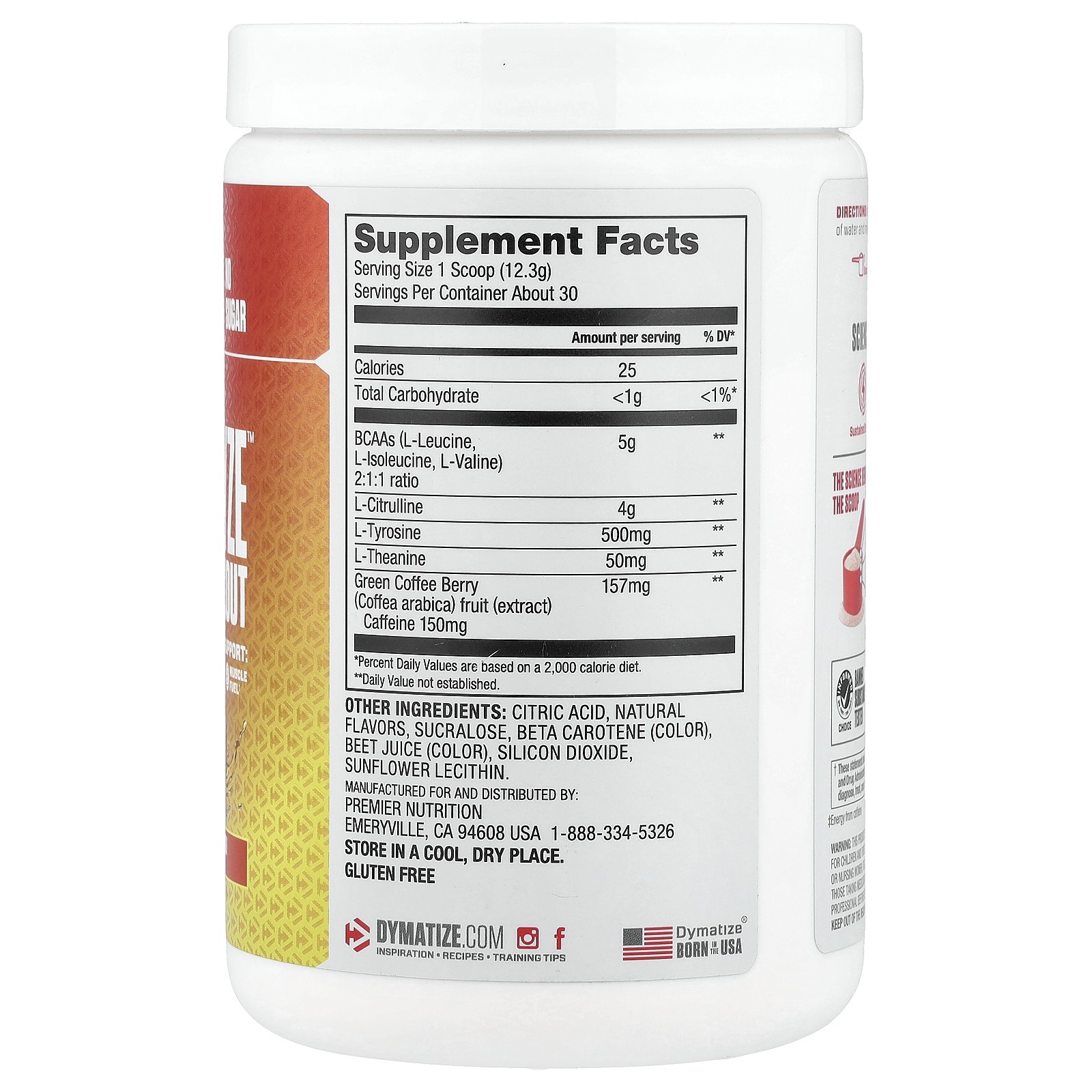 Energyze™ Pre-Workout, Peach Mango, 13 oz (370 g)
