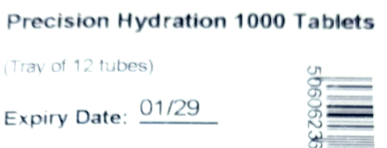 Precision Fuel and Hydration Tablets PH 1000 Mg Per Serving, Box of 12 Tubes