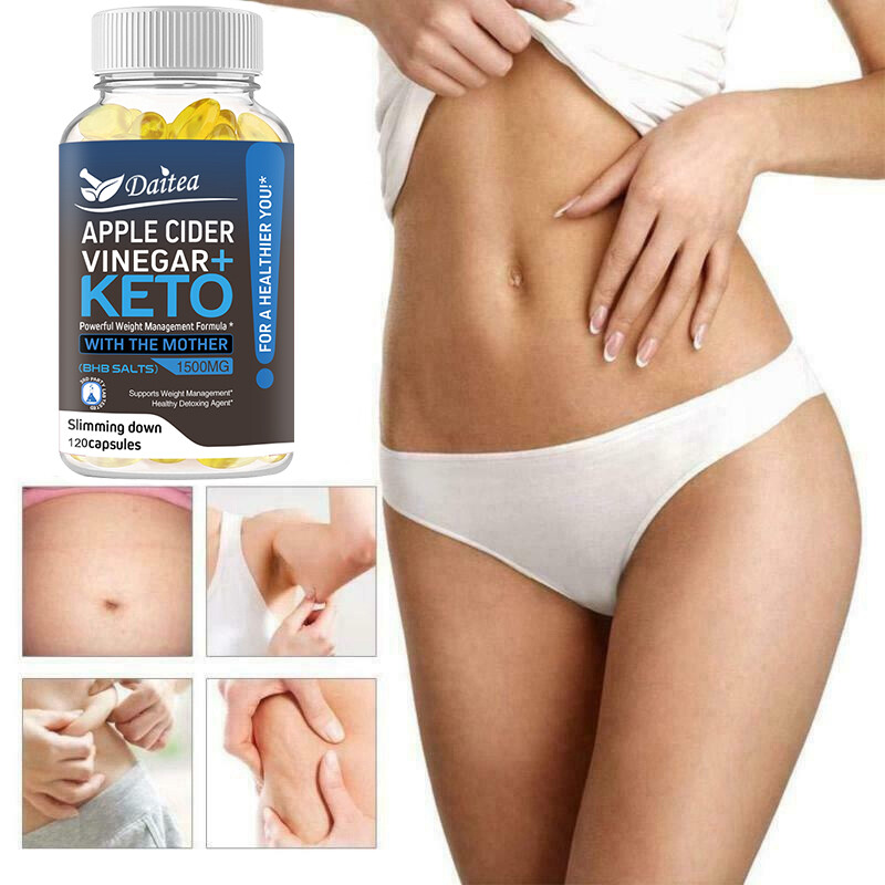 Keto Slim 1500 Mg Apple Cider Vinegar ACV Weight Loss Capsules 30 To120Capsules
