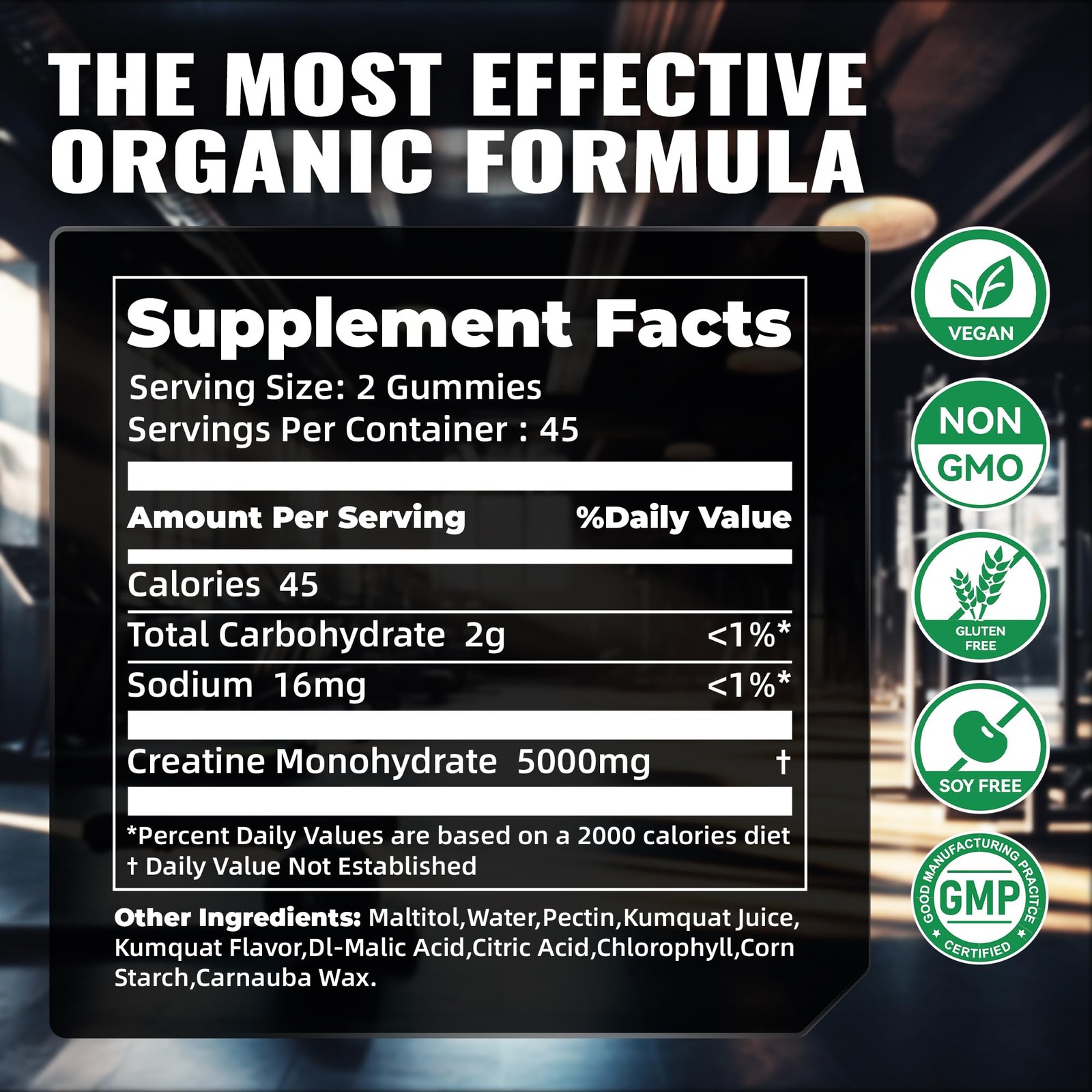 Creatine Monohydrate Gummies, NSF Certified, 5g Dose for Men & Women to Suppo…