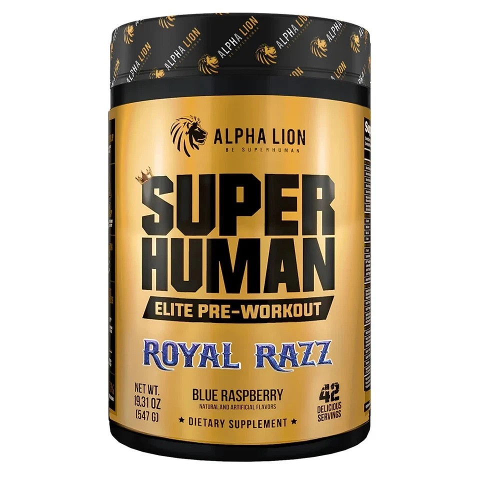 Alpha Lion Superhuman ELITE PRE WORKOUT HIGH STIM LASER FOCUS ROYAL RAZZ