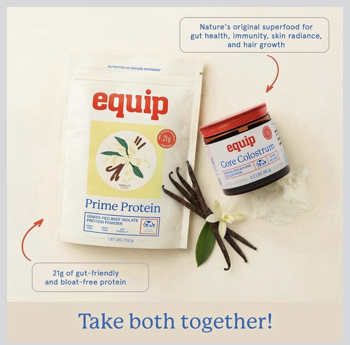 Equip Foods Prime Protein Powder | Clean, Grass Fed Beef Protein Powder | Carniv