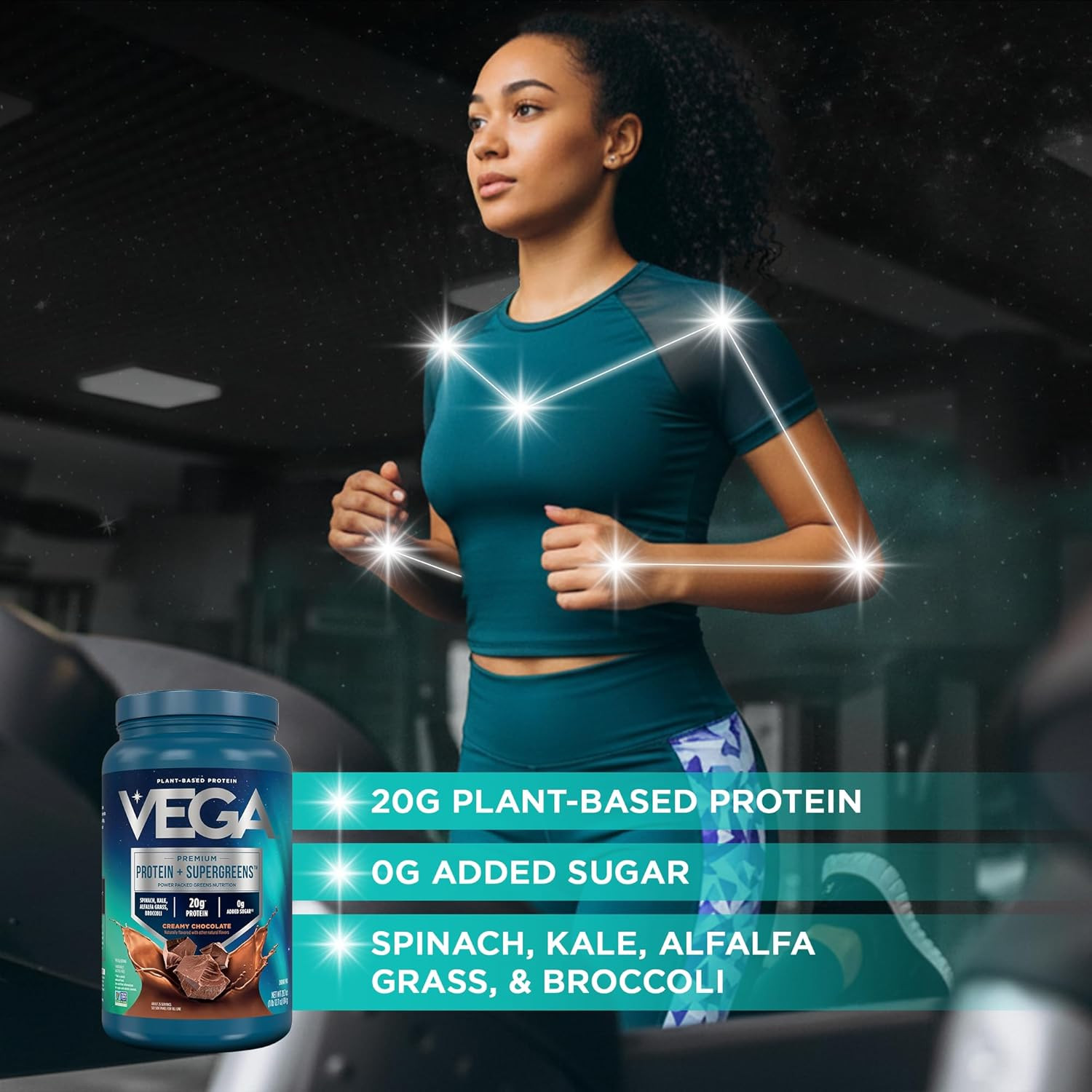 Premium Protein + Supergreens, Chocolate – 20G n Protein, Dairy & Gluten Free, 2