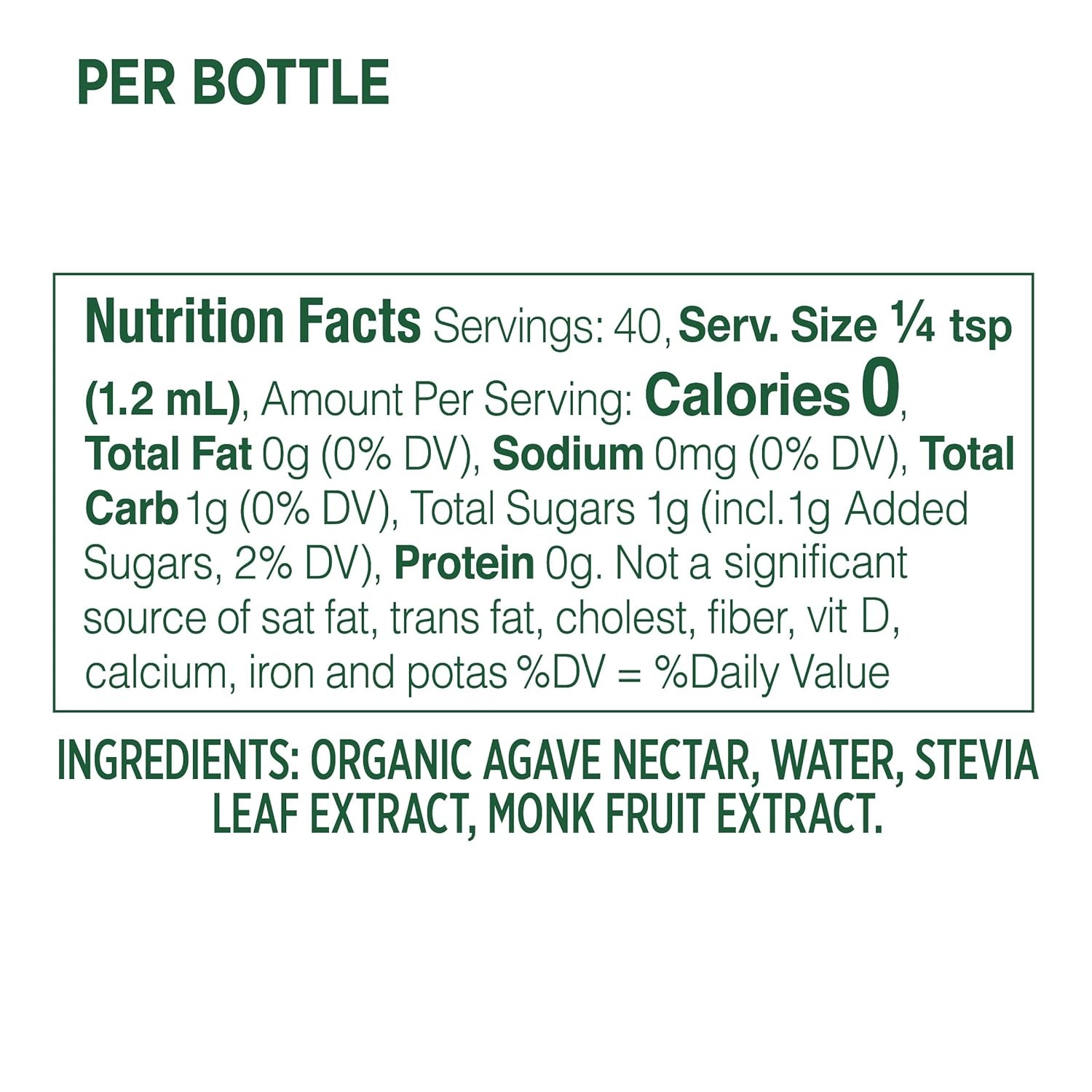 Whole Earth Stevia & Monk Fruit Liquid Sweetener, 1.62 Fl Oz (Pack of 12)