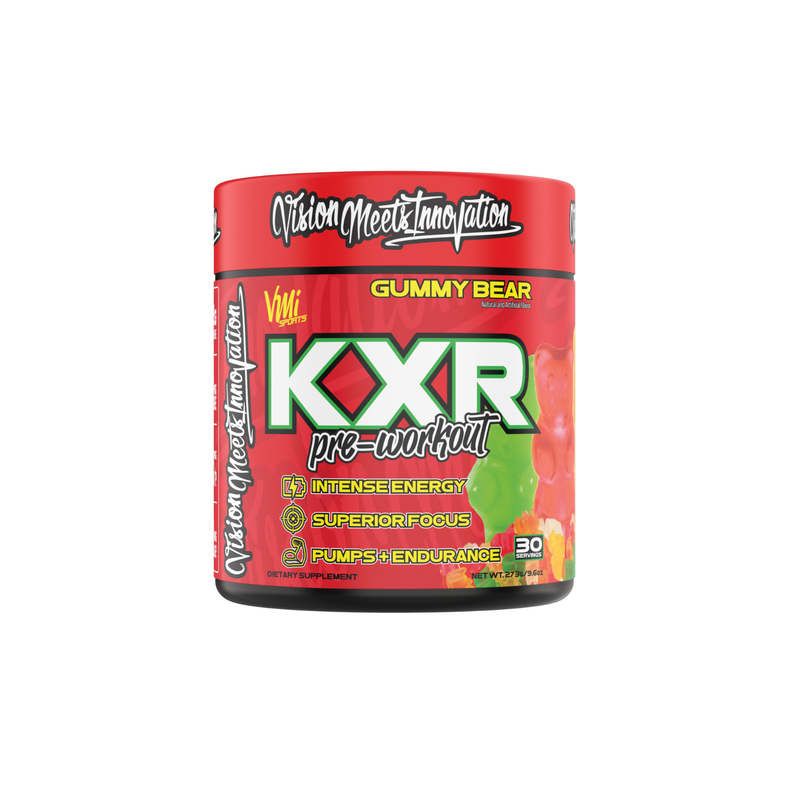 VMI Sports® KXR Best Pre-Workout Supplement – Gummy Bear