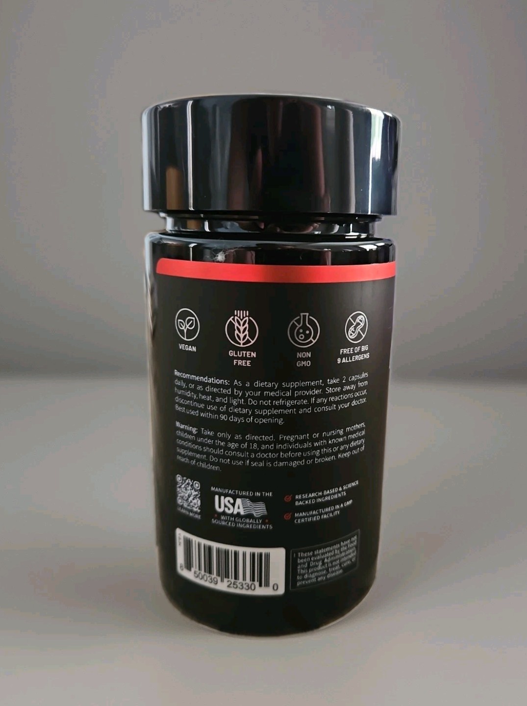 SNAP Nitric Oxide Booster L-Arginine Clean Label Certified 90 Caps Exp 11/28