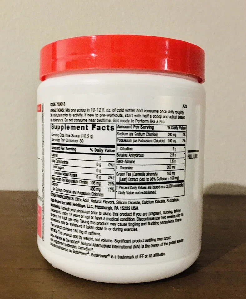 GNC Pro Performance Pre-workout Watermelon 30 Serving – FREE SHIPPING