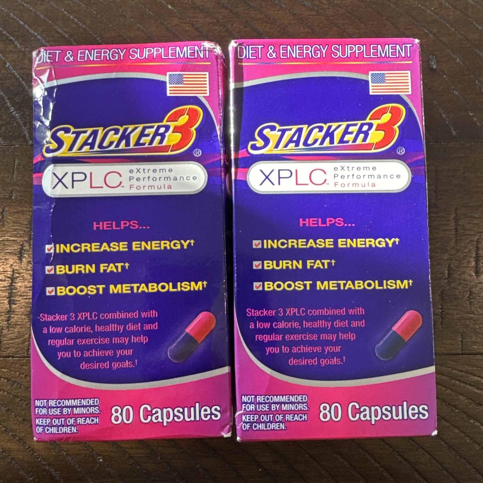 Stacker 3 XPLC 80 Capsules/Bottle Supplement 2X Bottles 160 Capsules Sealed NEW
