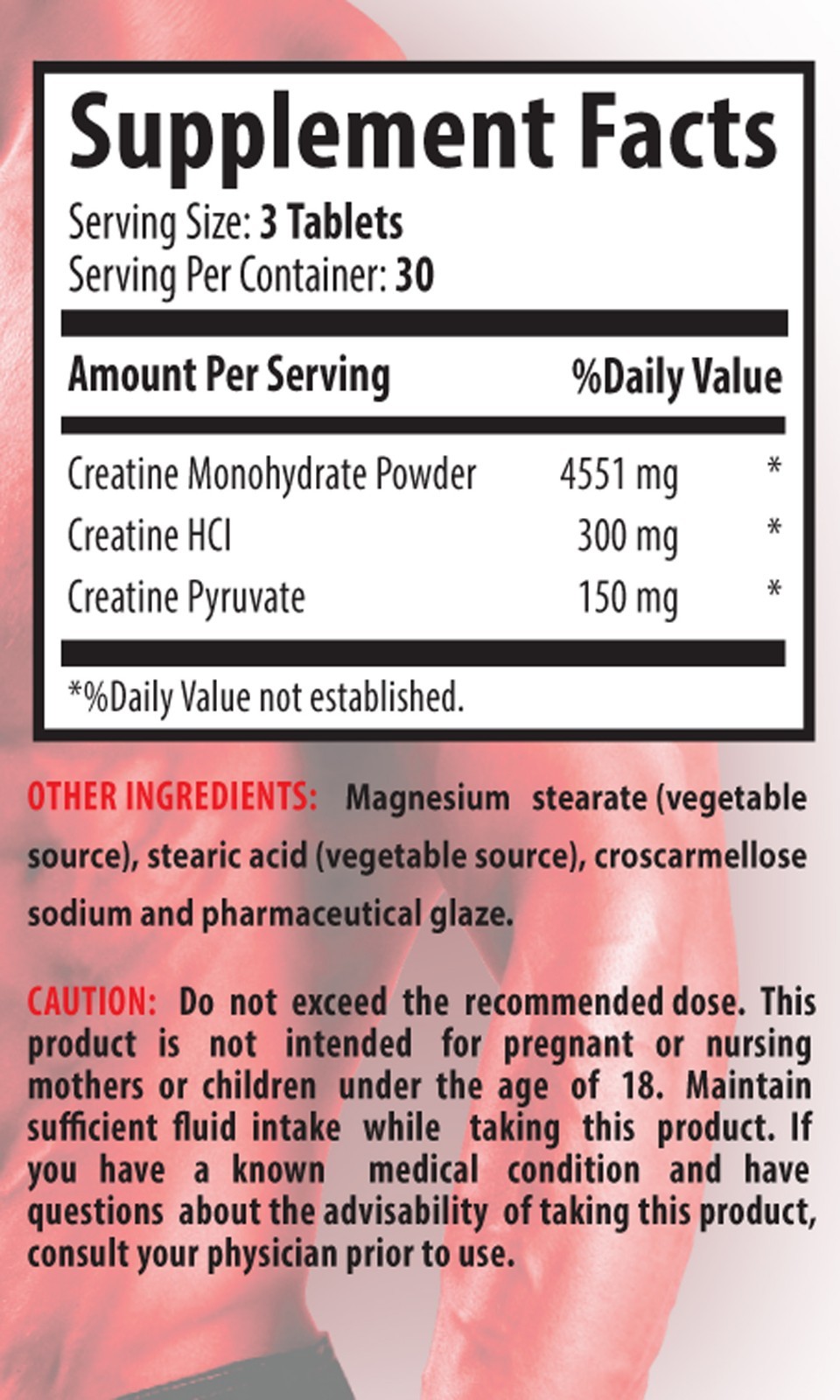 Creatine 2500 – Creatine Tri-Phase 5000mg – Restoring Skin Firmness Tablets 1B