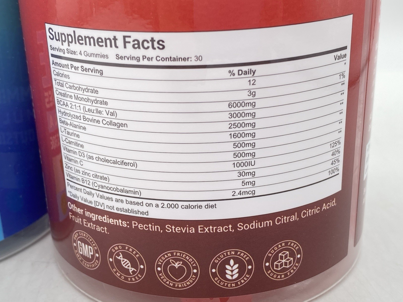 Cnthdi Creatine Monohydrate Gummies Blueberry & Cherry 6000mg 120 Ct. Each