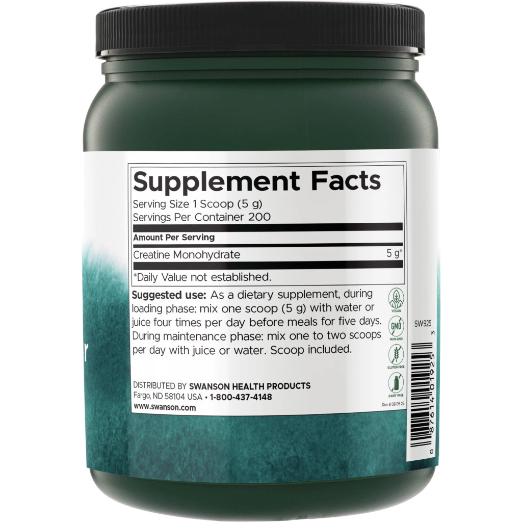 Swanson Creatine Powder 2 lb 3 oz Powder