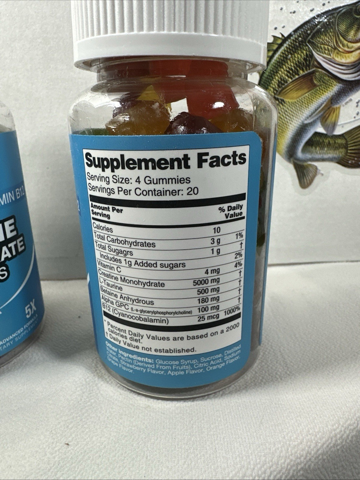 Creatine Monohydrate Gummies w/B12 & L-Taurine, 2 x 80 Gummy Ex: 12/26