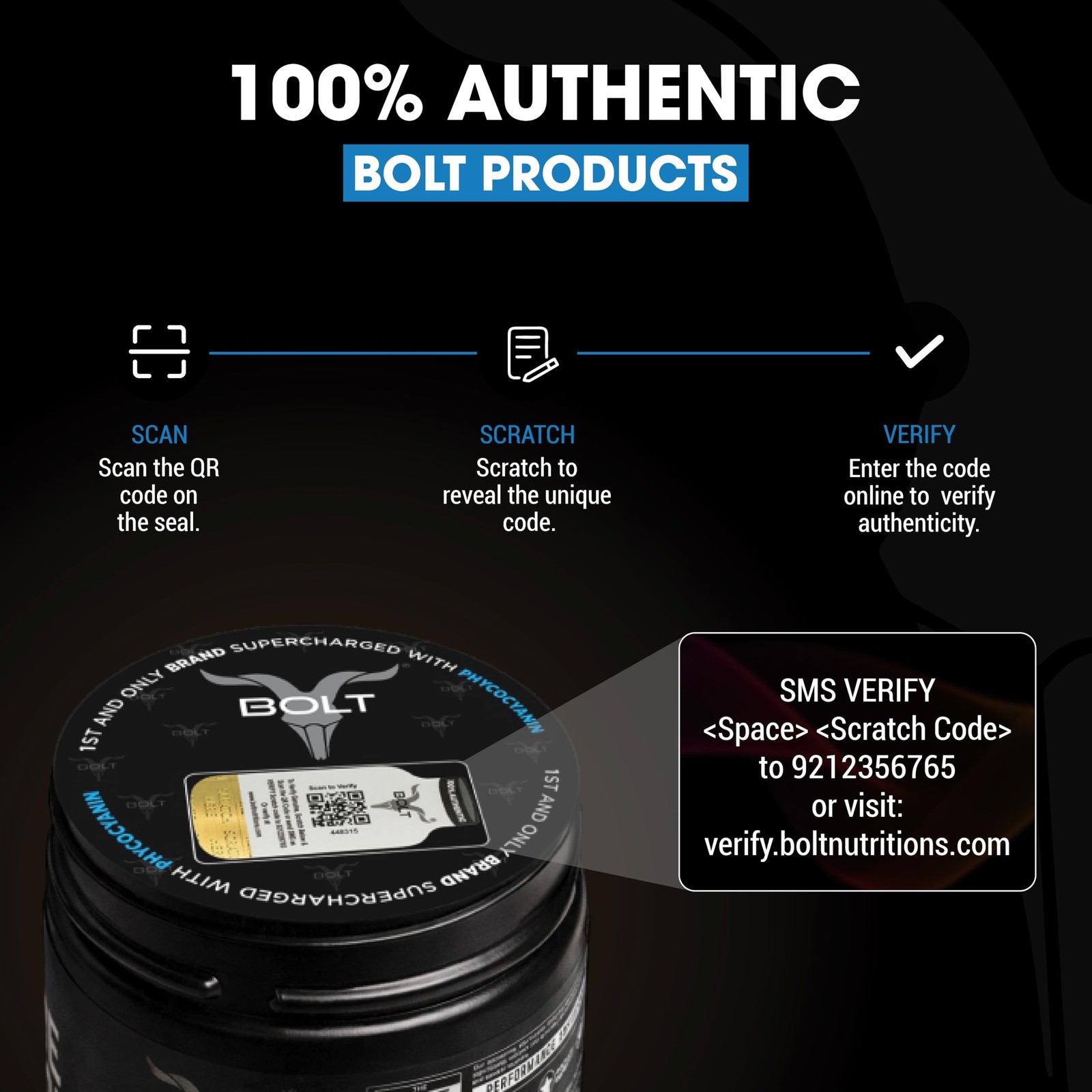 Bolt Creatine Monohydrate 250g | 83 Servings | Unflavoured