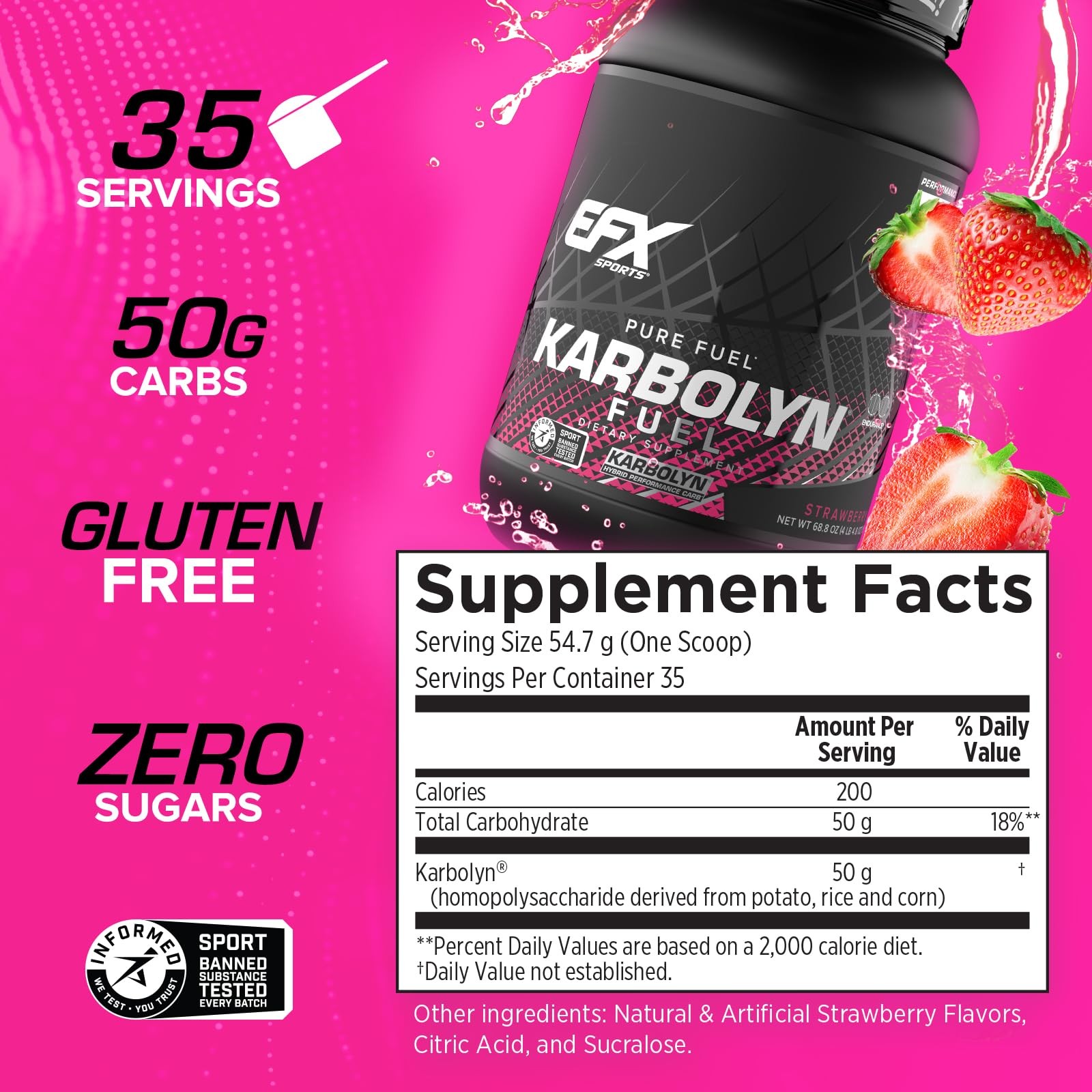 EFX Sports Karbolyn Fuel | FastAbsorbing Carbohydrate Powder | Carb Load, Sus…