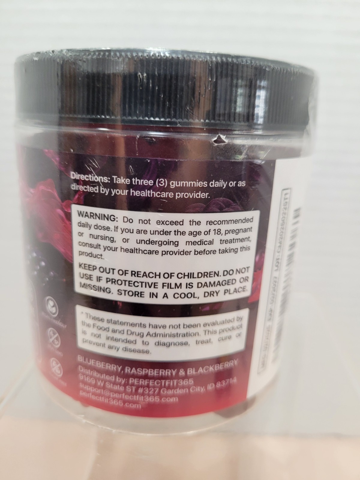 PERFECTFIT365 Creatine Monohydrate Gummies 120ct Sugar-Free Vegan Berry 8000mg