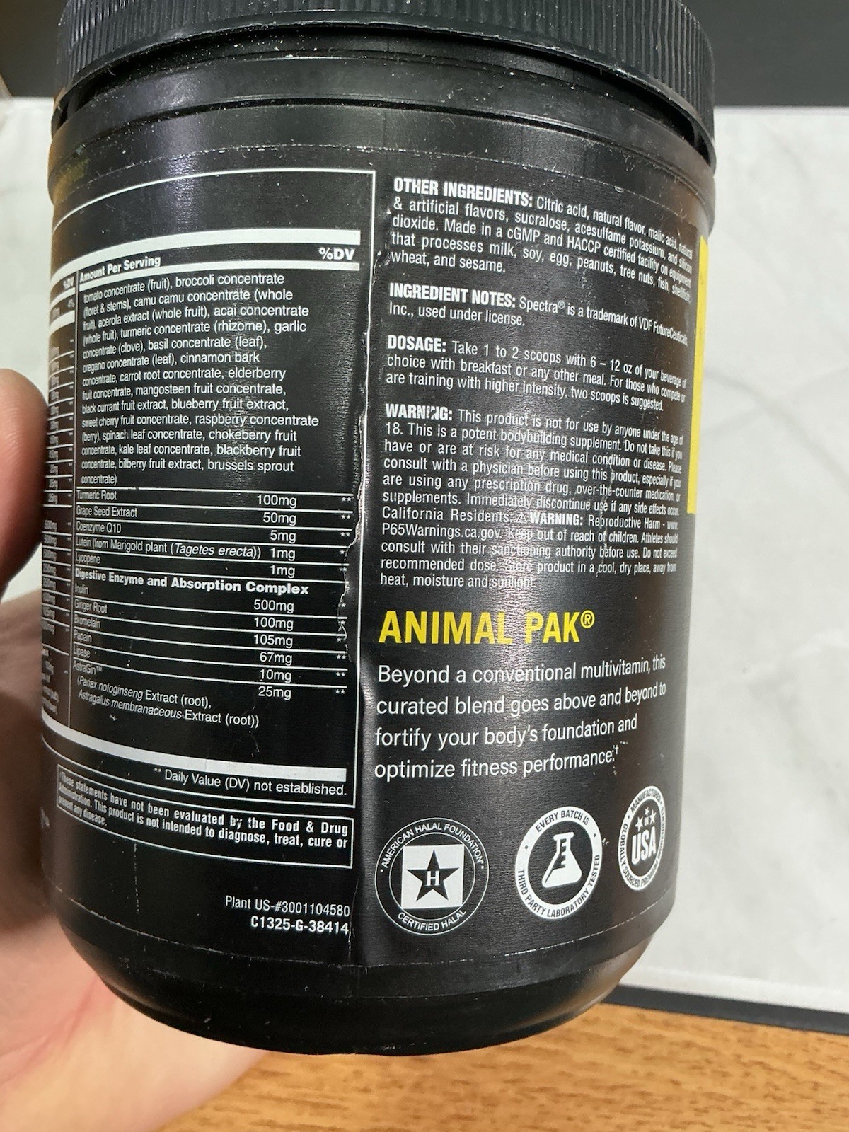 Animal Pak®, Ultimate Foundation, Orange Crush, 14.5 oz (411 g)