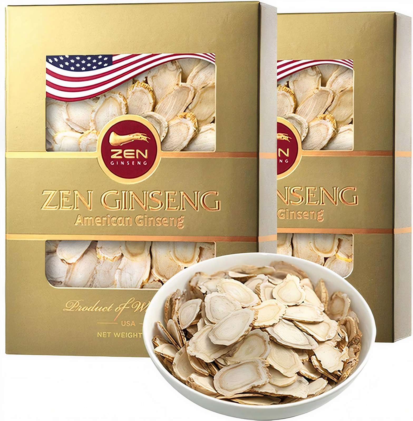 2 Boxes of American Wisconsin Ginseng Slices – Improved Energy, Performance, …