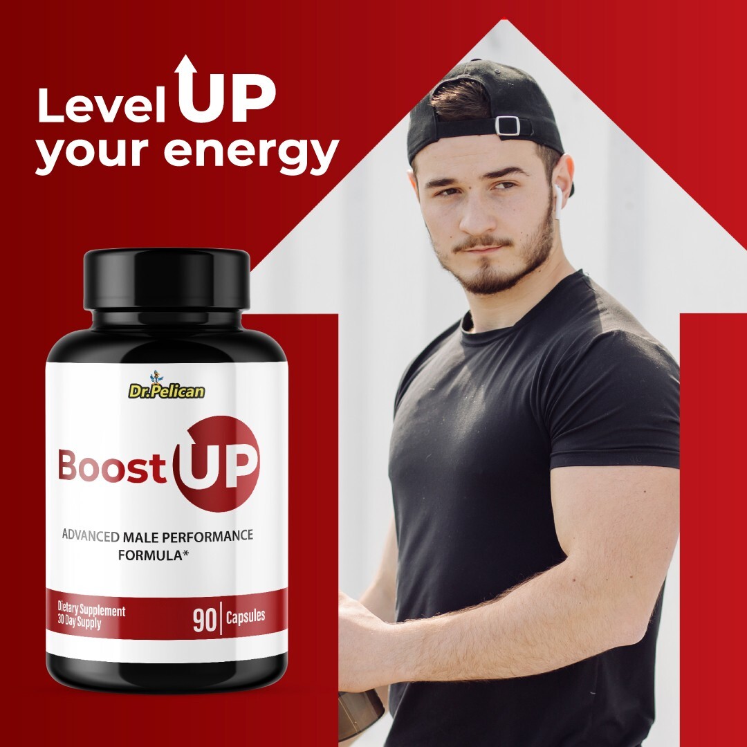 Boost Up- Bodybuilding & Men’s Health Support- 4 Bottles- 360 Capsules