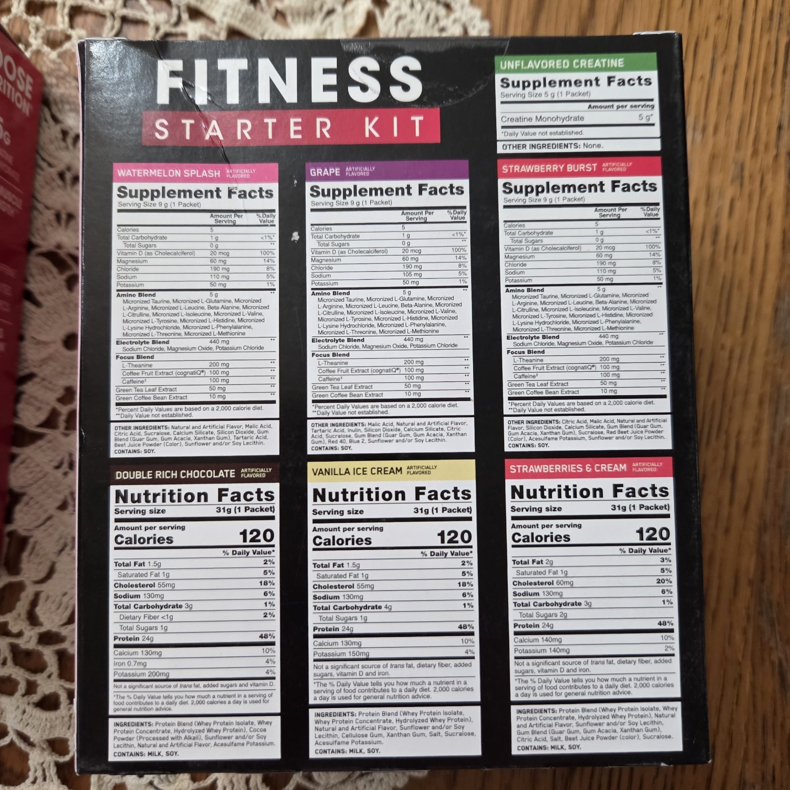 NIB Optimum Nutr. Starter Kit Creatine Amin-o-energy And Whey Protein. 2 Boxes.