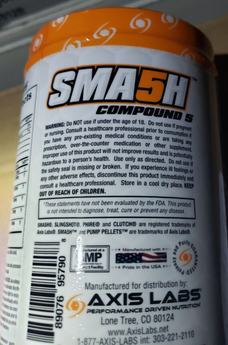 Axis Labs – SMA5H Compound FIVE – Watermelon Splash – 45 Servings – Exp 8/2025