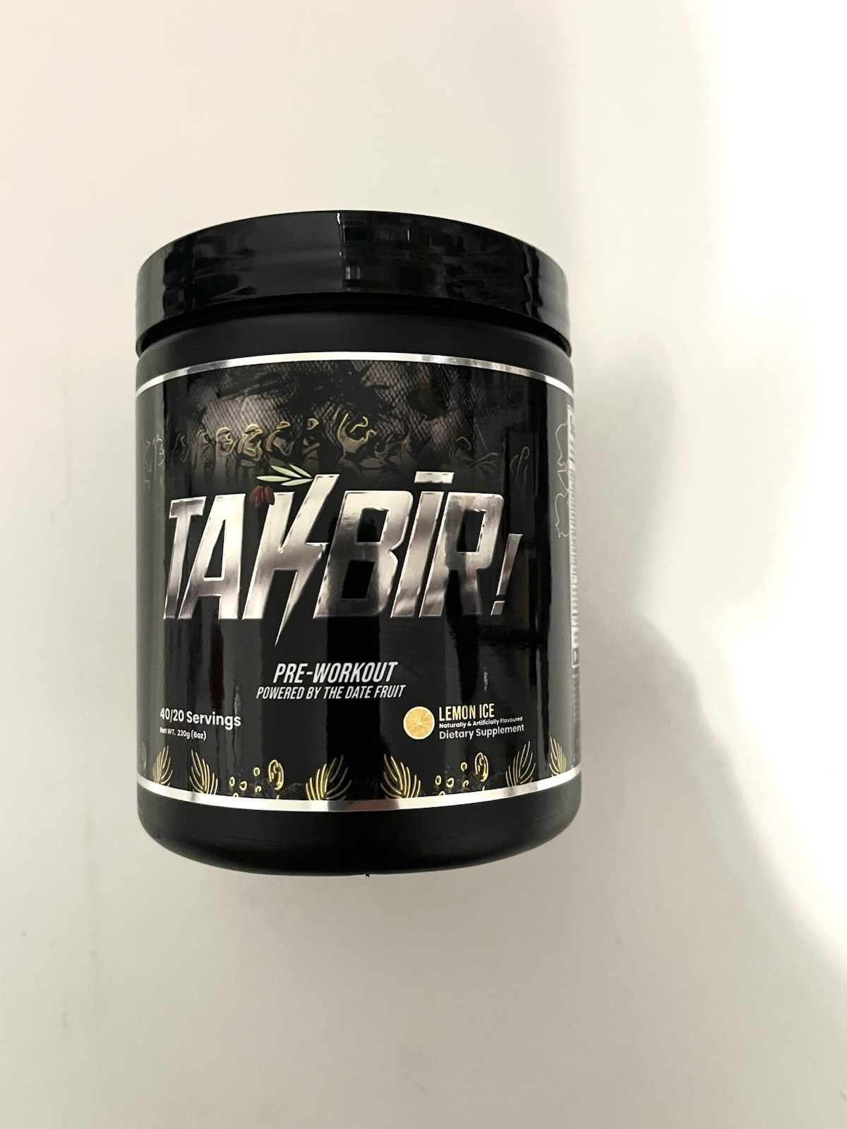TAKBIRPreWorkout ,DateFruitPowered , Pomegranate, Honey & Black Seed(lemon Ice)
