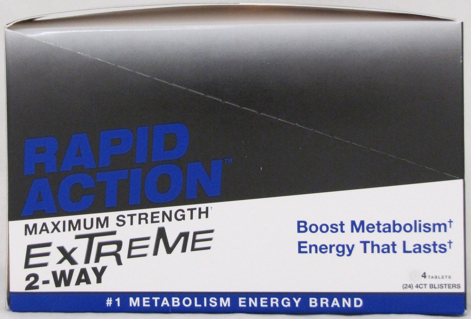 Rapid Action Extreme 2 Way Lasting Energy Boost Metabolism 24 Packs 96 Pills Max