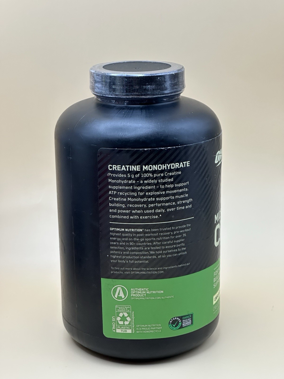 Optimum Nutrition Creatine Powder – Unflavored 1.32 Lb (600 Gram) Exp 2026