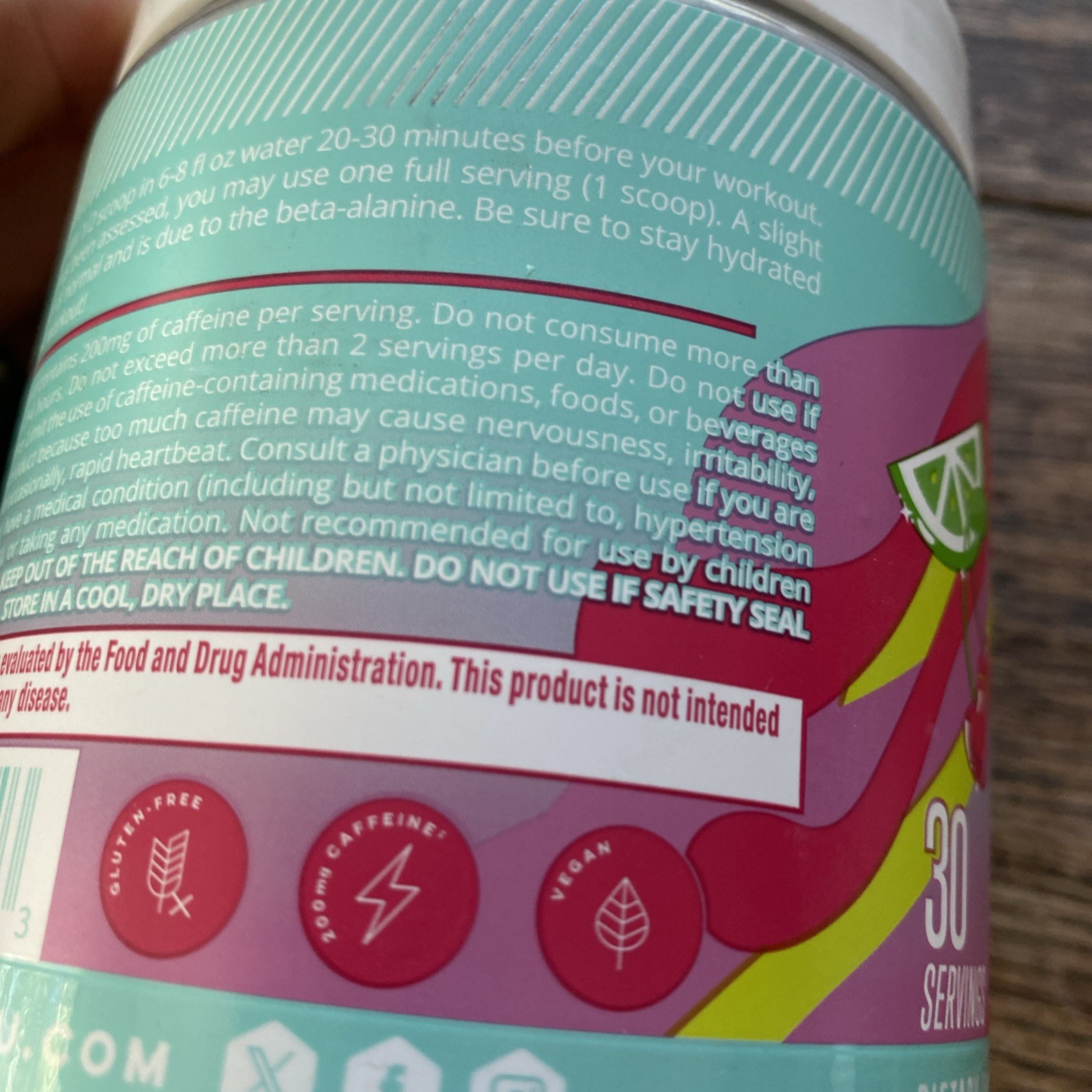 Alani Nu Pre-Workout Cherry Twist 30 Servings 200mg Caffeine Pink Salt NEW