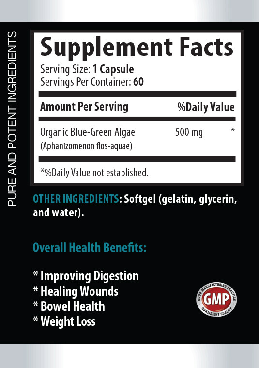 Fat burners for women – ORGANIC BLUE GREEN ALGAE 500mg – fatty acid vitamin – 1B