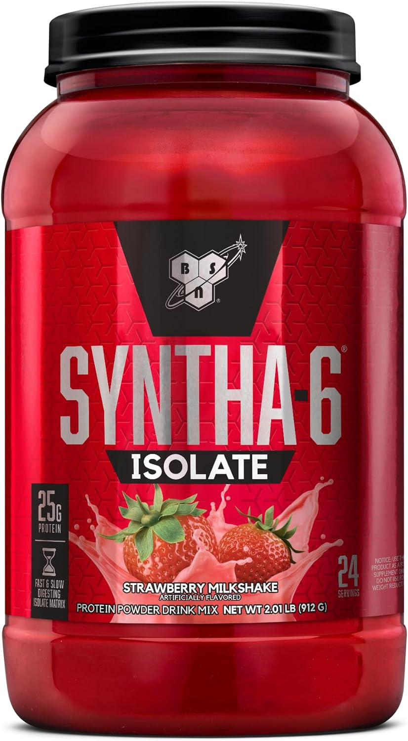 SYNTHA-6 Isolate Strawberry Protein Powder, 2.01 lbs, 24 Servings