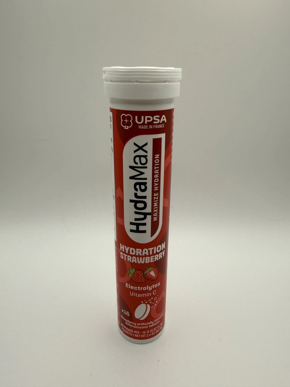 UPSA HydraMax Hydration Strawberry Electrolytes Effervescent Tablets 16 ct – New