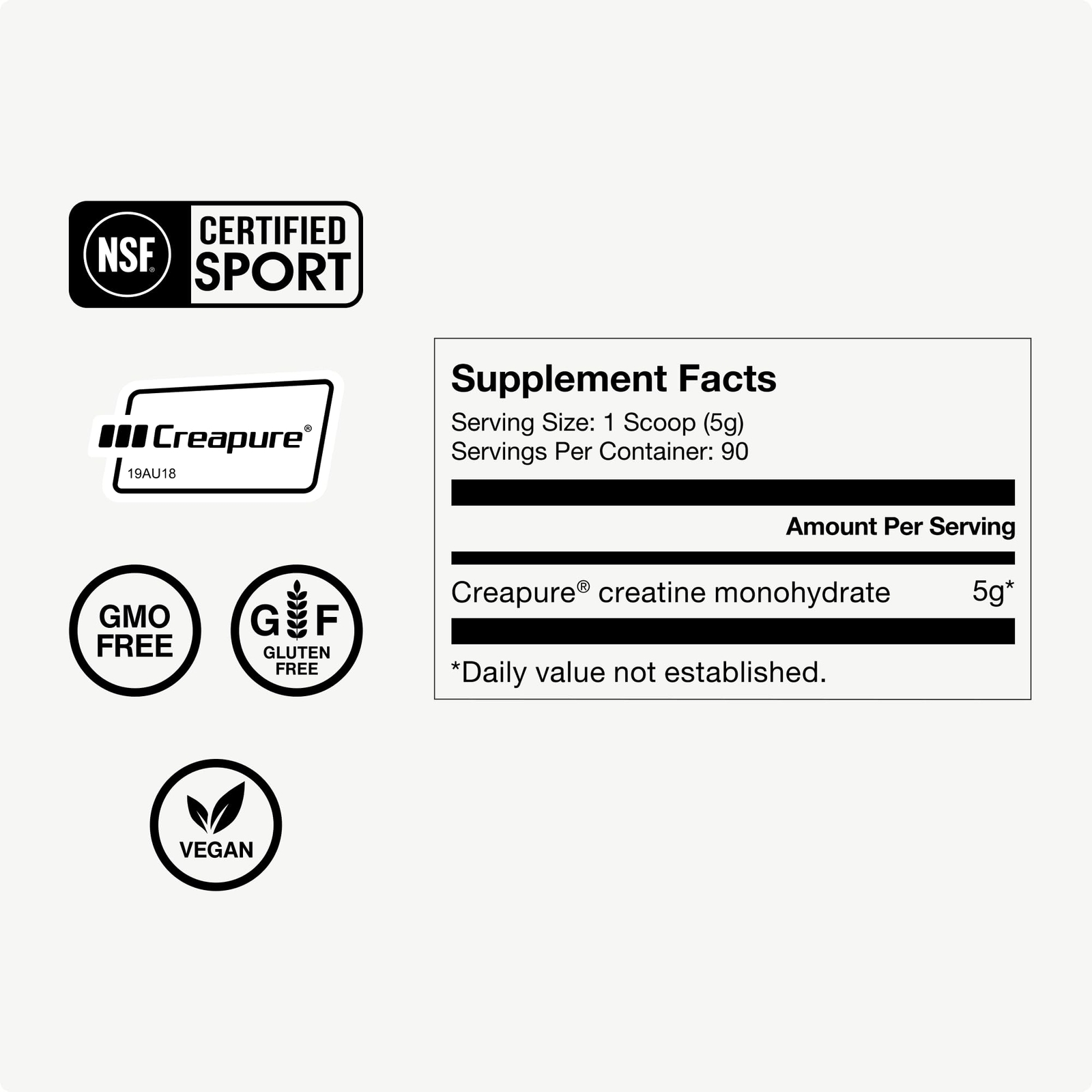 Momentous Creatine Monohydrate Powder 90 Servings Supports Muscle Recovery