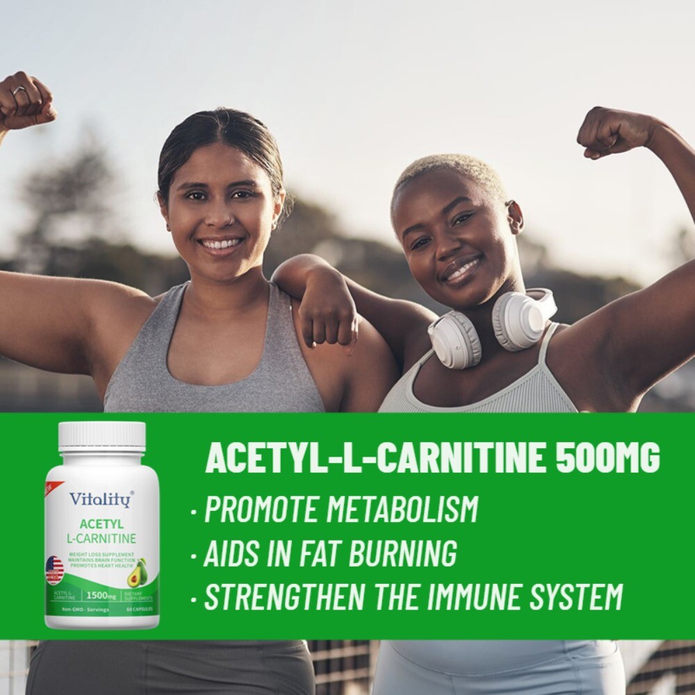 Acetly L-Carnitine 1500mg Softgels Strong Fat Burner Weight Loss Antioxidant