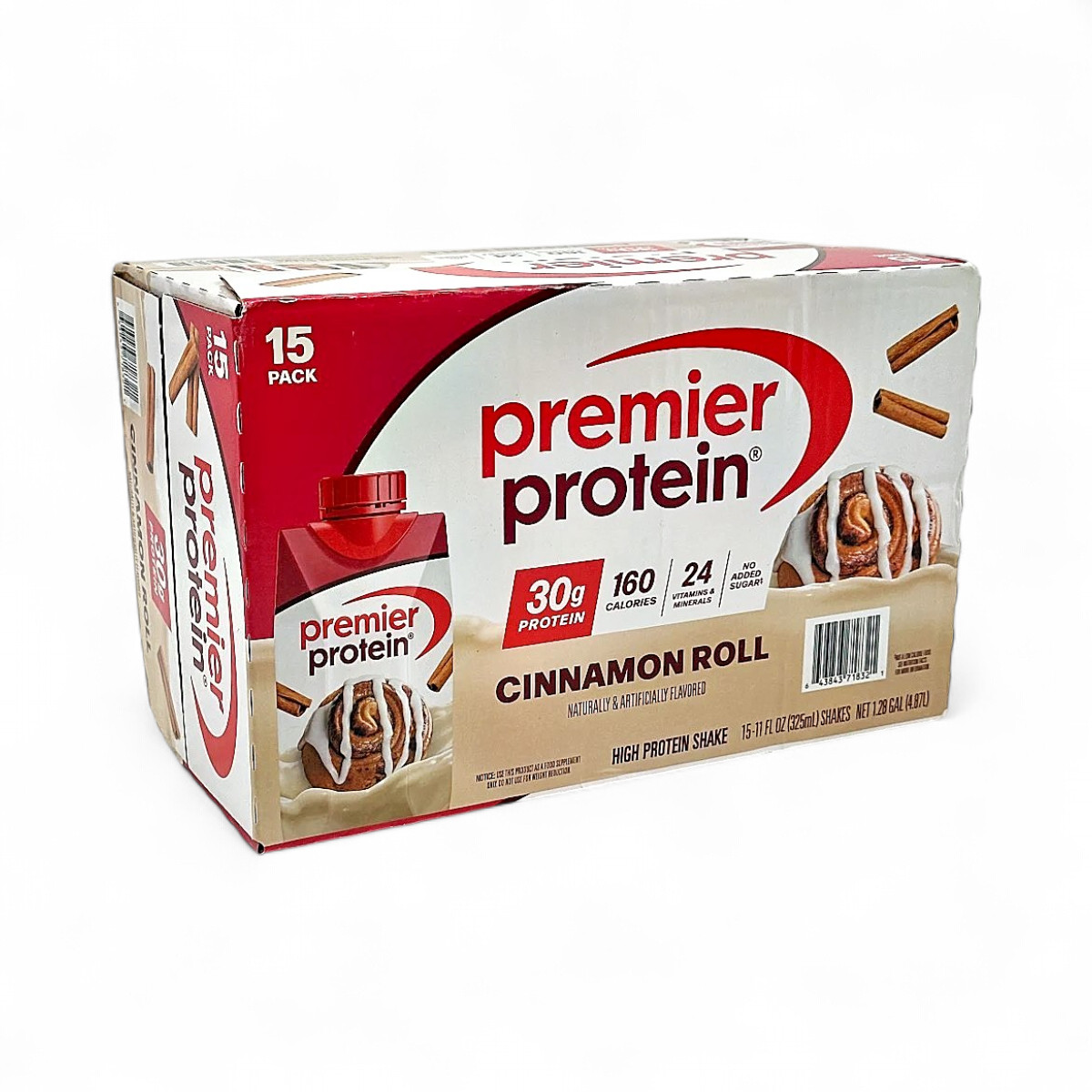 Premier Protein Cinnamon Roll Shake 11oz 15-Pack