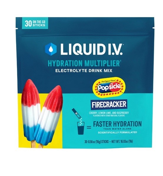 Liquid I.V. Hydration Multiplier Electrolyte Powder Firecracker 30 Sticks
