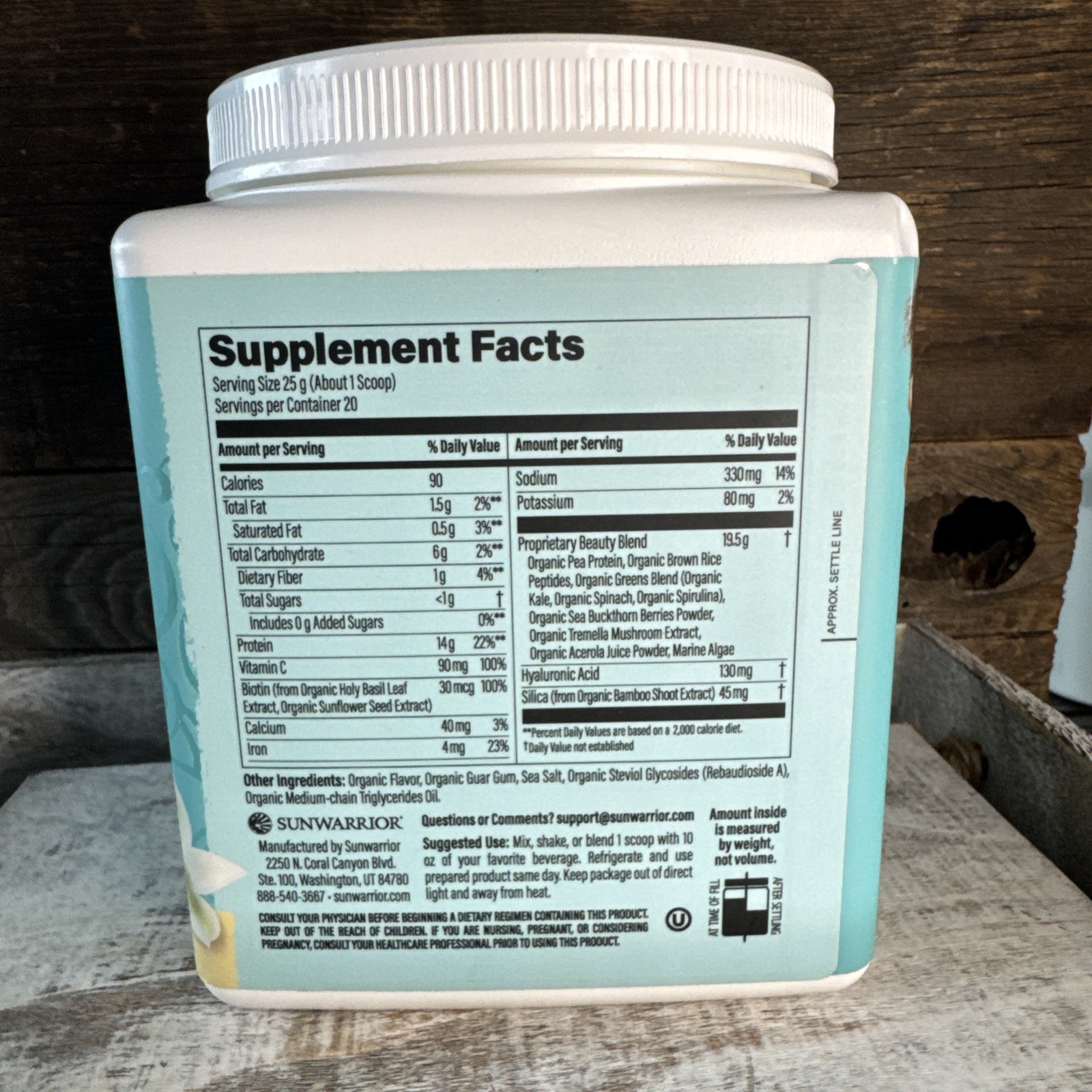 Sunwarrior Collagen Protein Powder w/ Biotin Tahitian Vanilla Flavor 1.1 lb |$75
