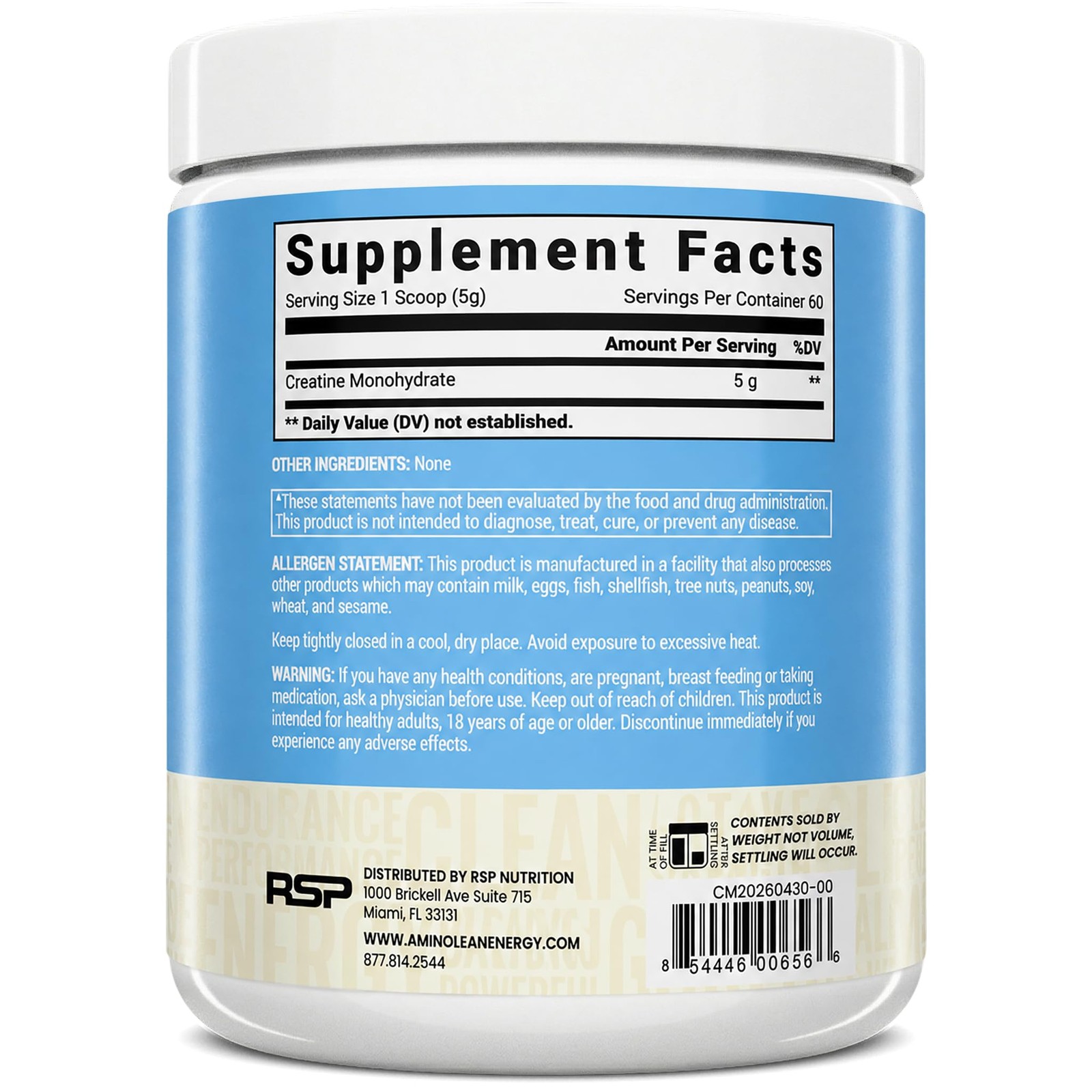 TrueFit Creatine Monohydrate Powder for Women 60 Servings (Pack of 1), White