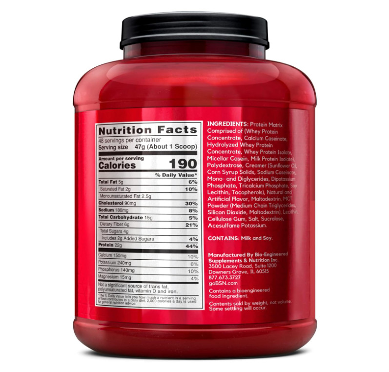 BSN SYNTHA-6 Protein Powder, Vanilla Ice Cream, 5 lb, 48 Servings