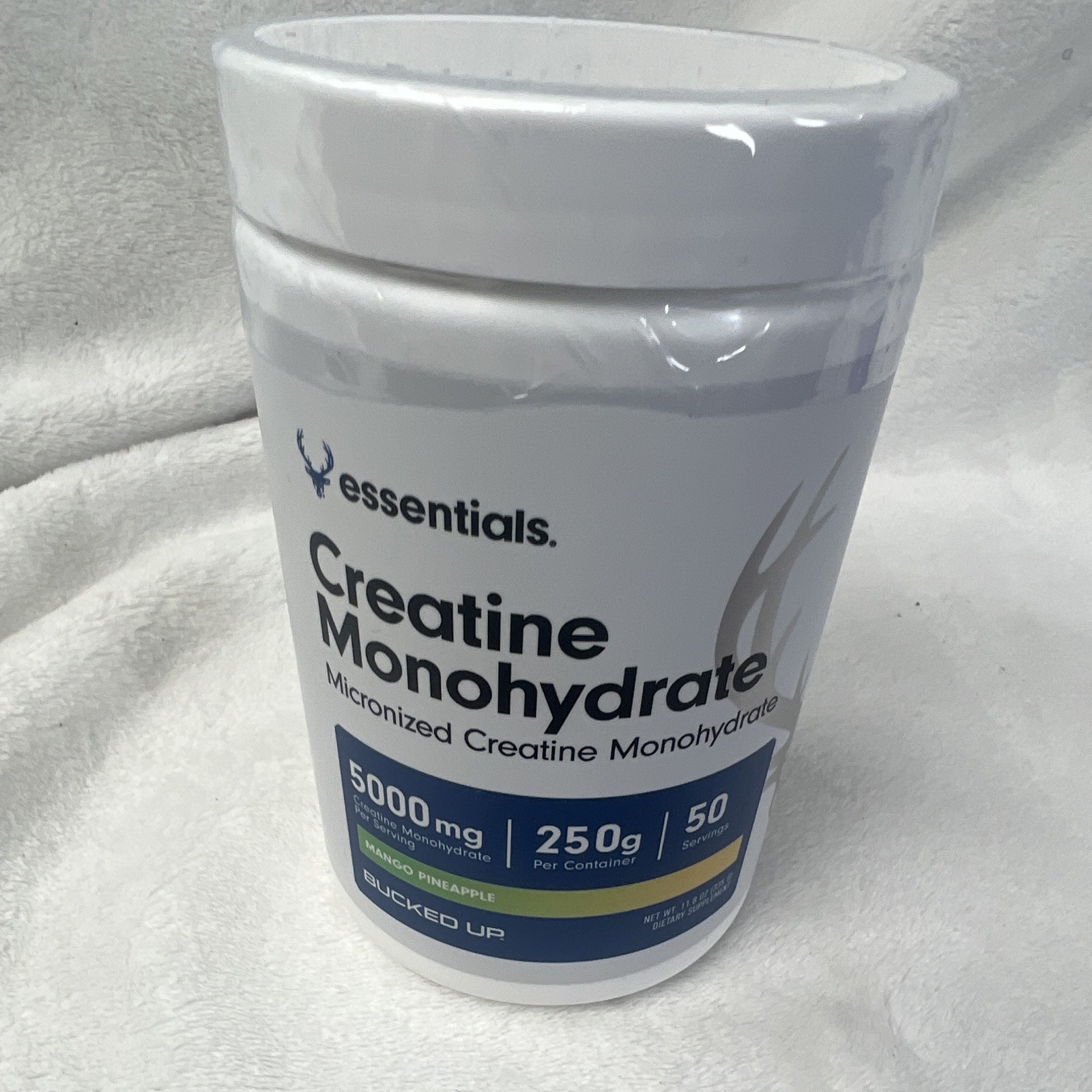 Bucked Up Creatine Monohydrate Powder Mango Pineapple 250g 5000mg Gluten-Free
