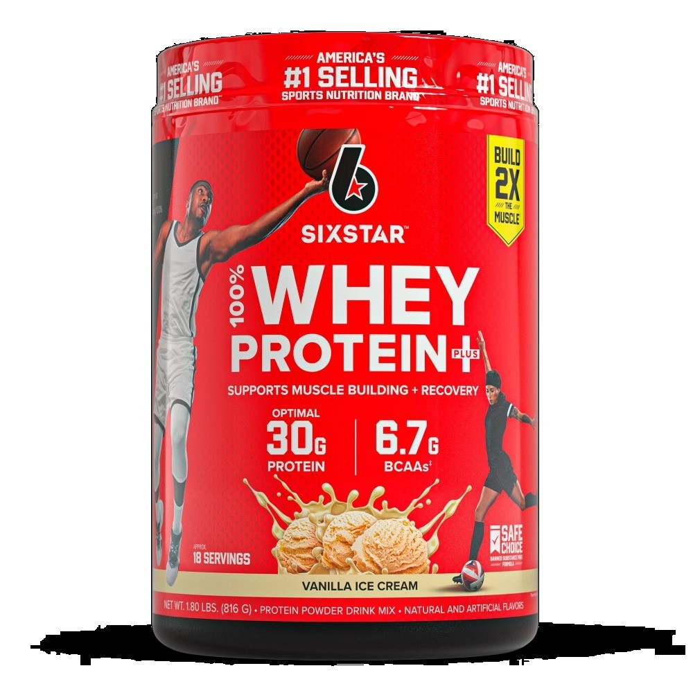 100% Whey Protein Powder Plus, 30g Protein, Vanilla Cream, 1.81 lbs