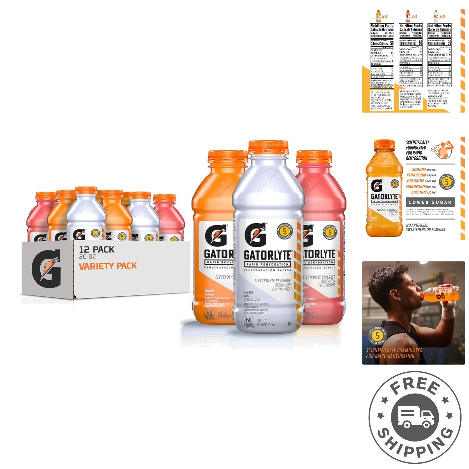 Hydrate Better: 12 Pack of 20oz Electrolyte Beverages with 60% Less Sugar