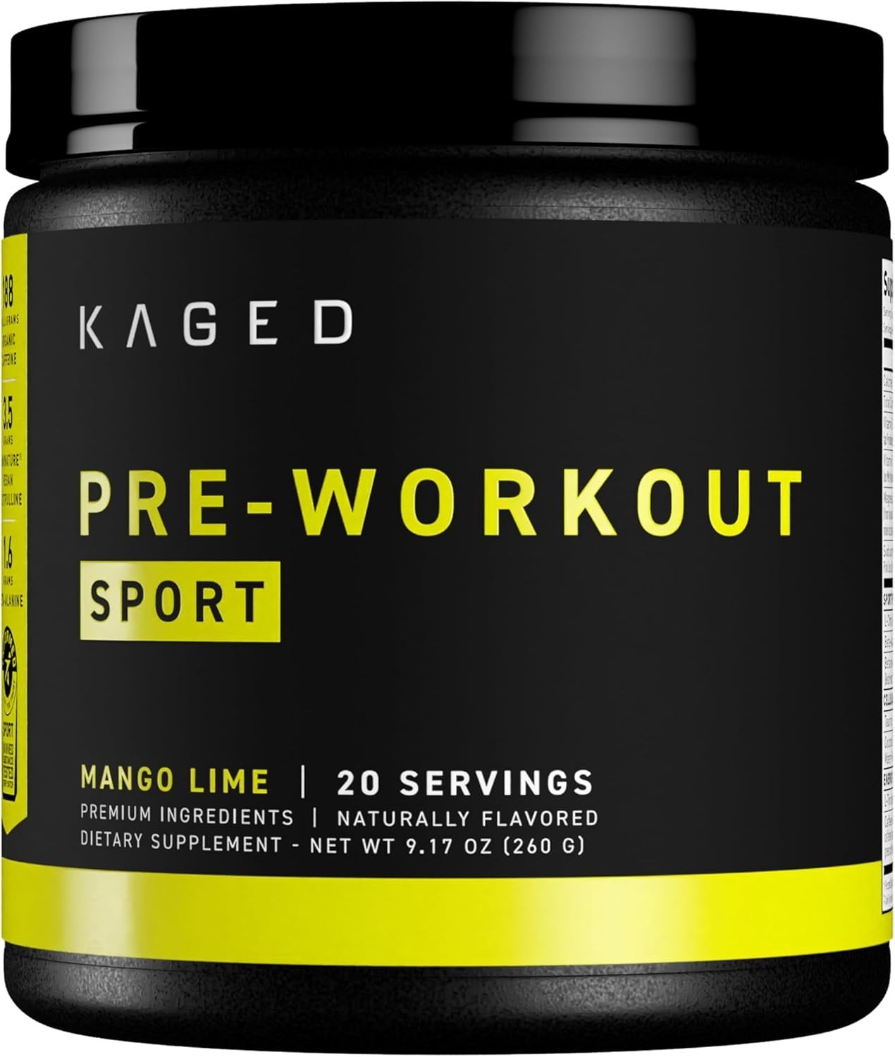 Endurance-Enhancing Pre Workout Powder – 188mg Caffeine, Banned Substance Free