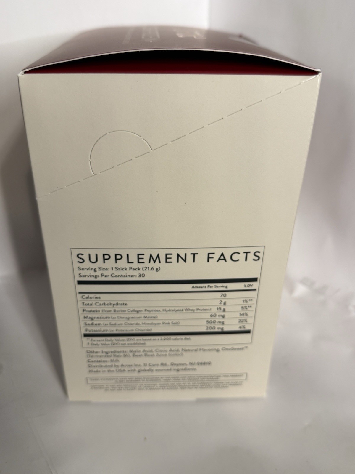 arrae Clear Protein+ Grass-Fed Whey Collagen Electrolyte Raspberry Yuzu 20 Pack